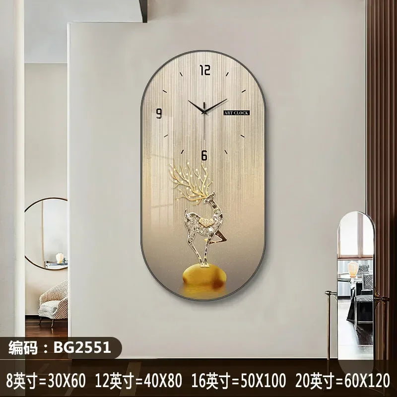 Nordic luxury Wall Clock Living Room Household Fashion Restaurant Decorative