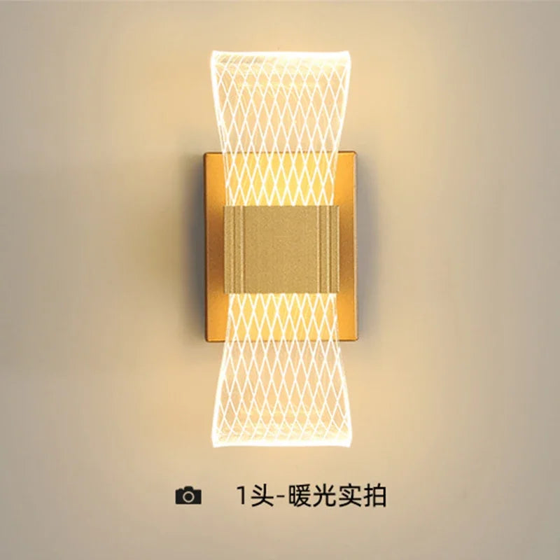 Nordic luxury wall lamp LED bedside lamp Aluminum wall light Modern Living room