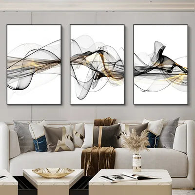 Luxury Ribbon Abstract Wall Art Landscape Modern Poster