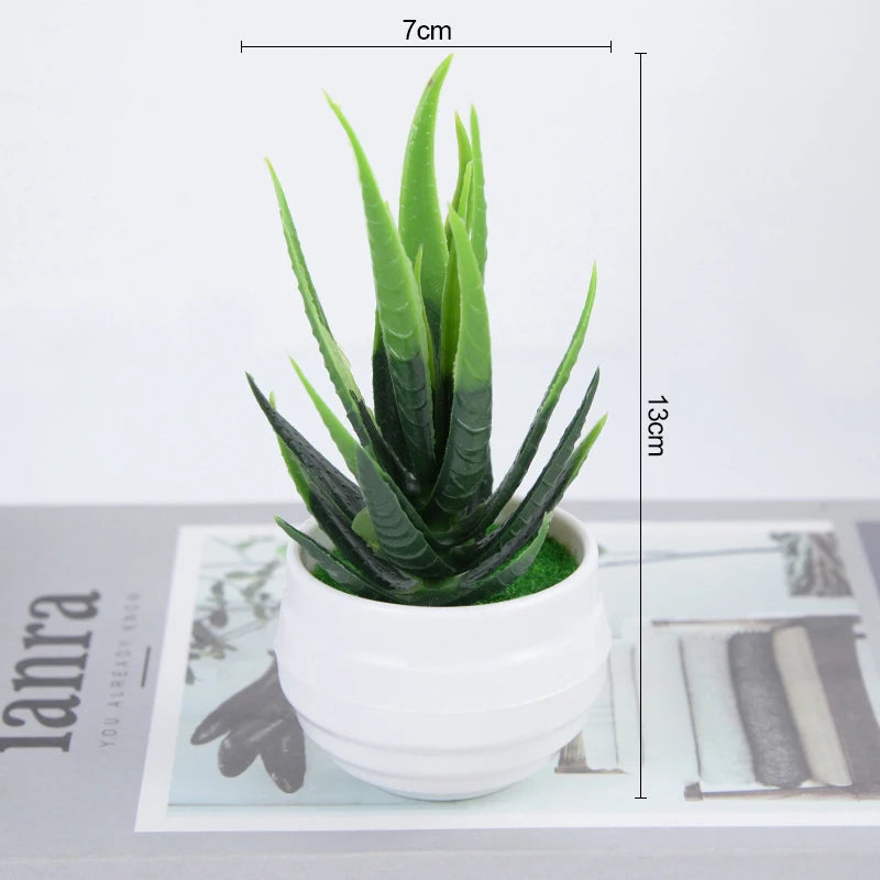 Small Tree Pot Fake Plant Flowers Potted Ornaments For Home