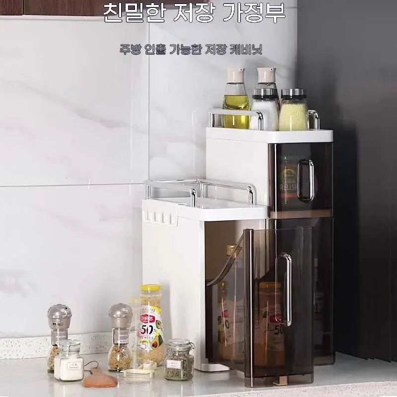 Layer Kitchen Spice Shelves Pull-Out Spice Organizer