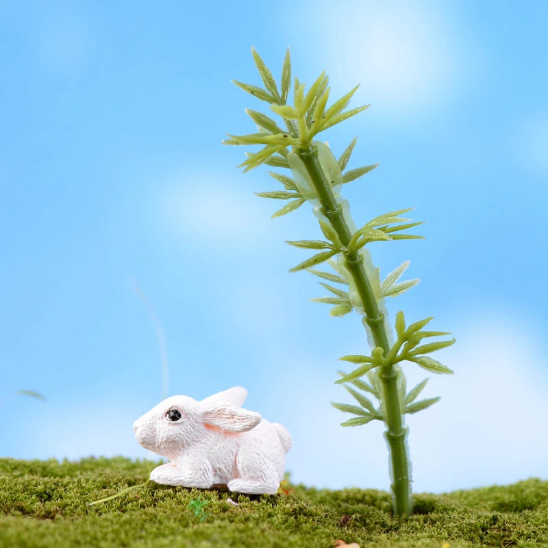 Mini Tree Garden Figurines Multi-style Diy Miniature Craft  Plastic