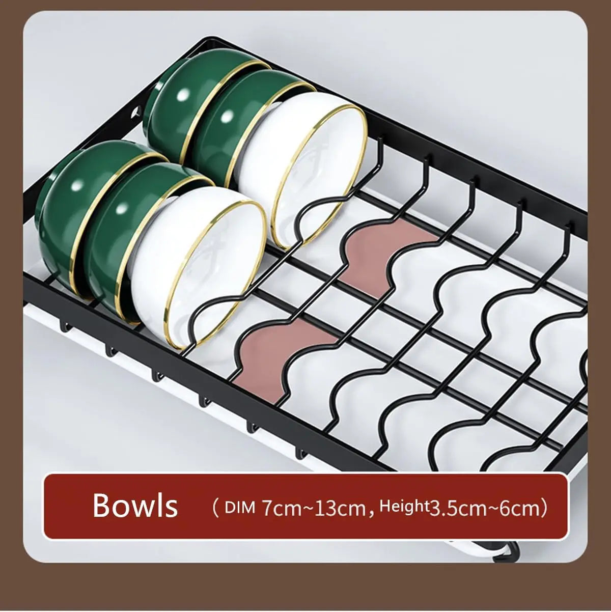 Large Capacity Dish Drainer, Suitable for Tableware
