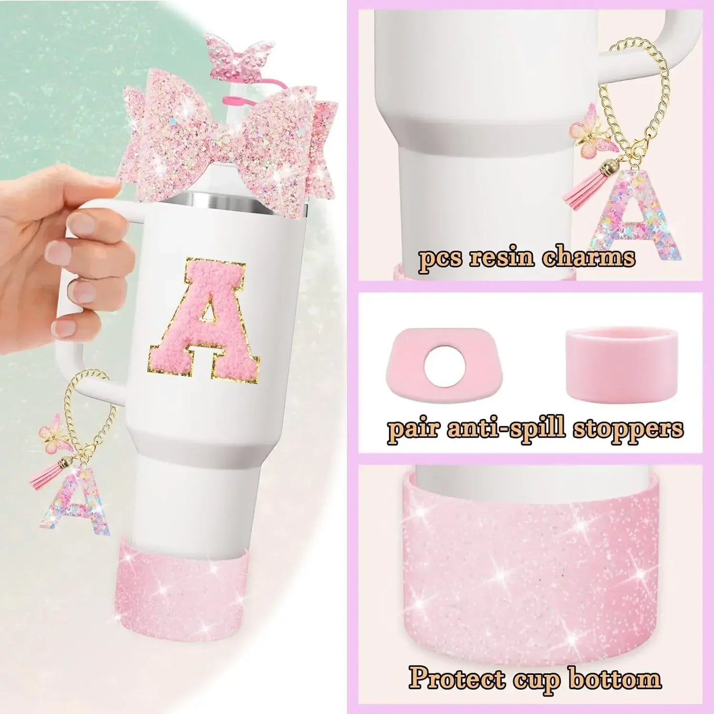 Accessories Set for Stanley Cup 30 40oz Tumbler Straw Topper Cover Cap Boot