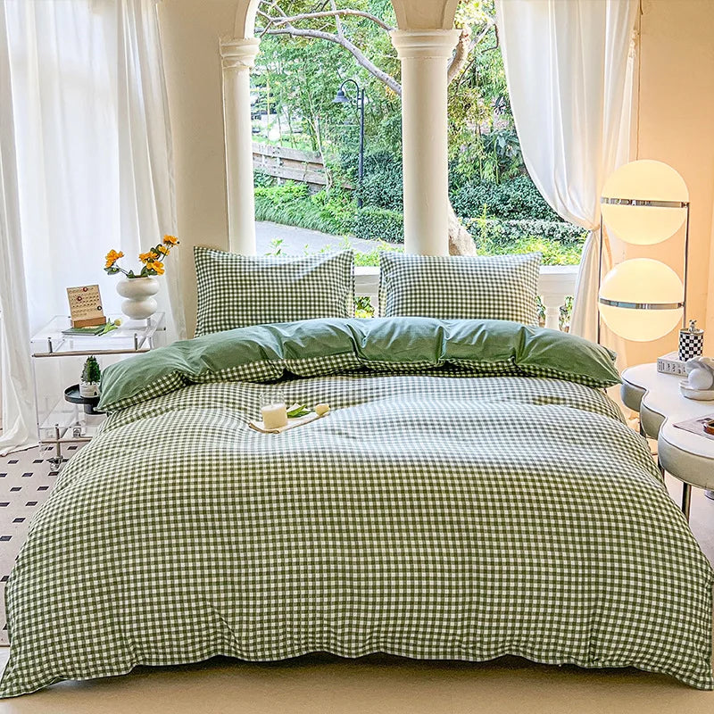 Microfiber Bedding Set Queen Size Duvet Cover for Kids Single Bed