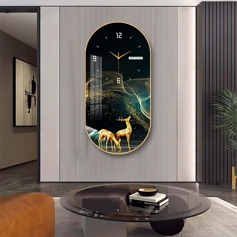 Nordic luxury Wall Clock Living Room Household Fashion Restaurant Decorative
