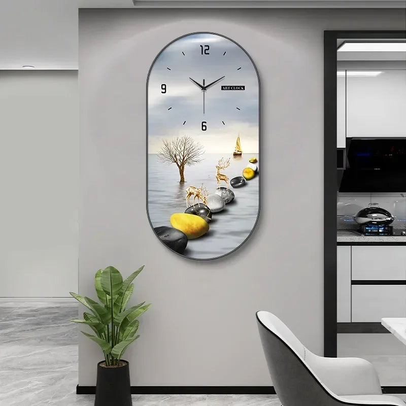 Nordic luxury Wall Clock Living Room Household Fashion Restaurant Decorative
