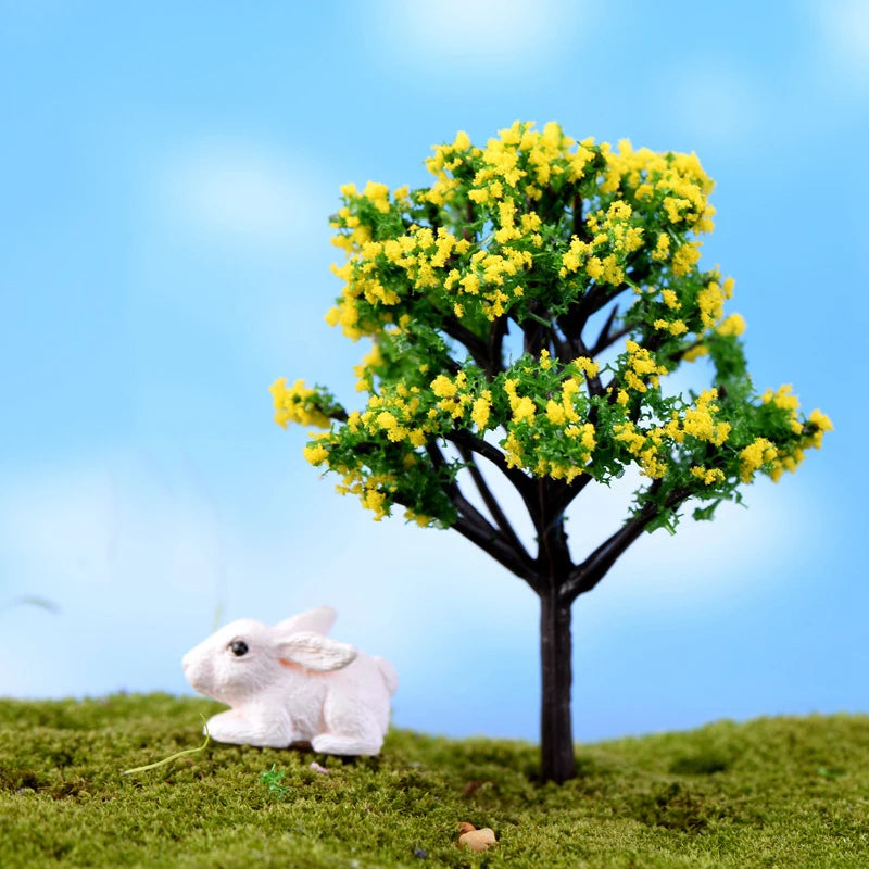 Mini Tree Garden Figurines Multi-style Diy Miniature Craft  Plastic