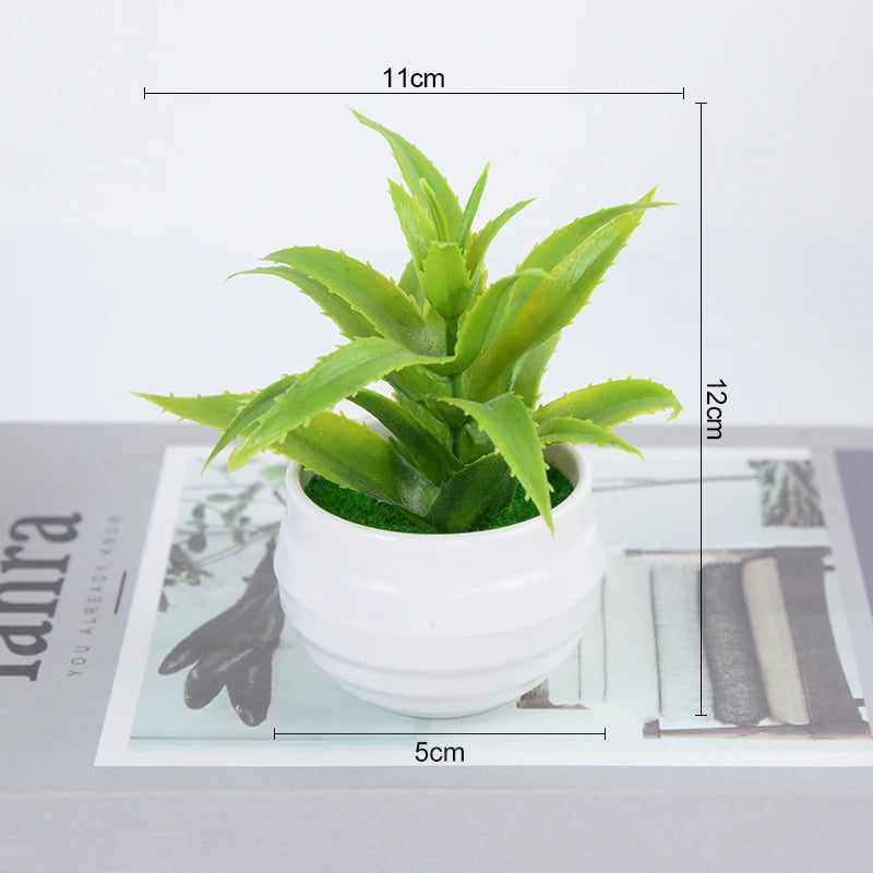 Small Tree Pot Fake Plant Flowers Potted Ornaments For Home
