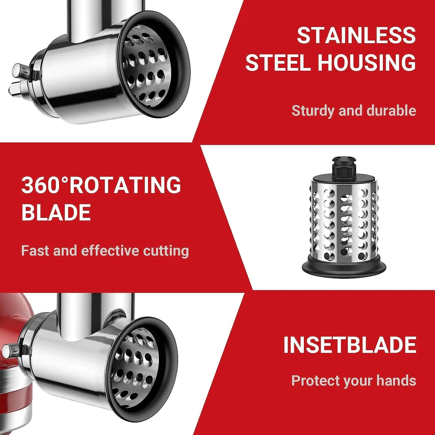 Attachment for KitchenAid Stand Mixers as Vegetable Chopper Accessory-Salad Maker