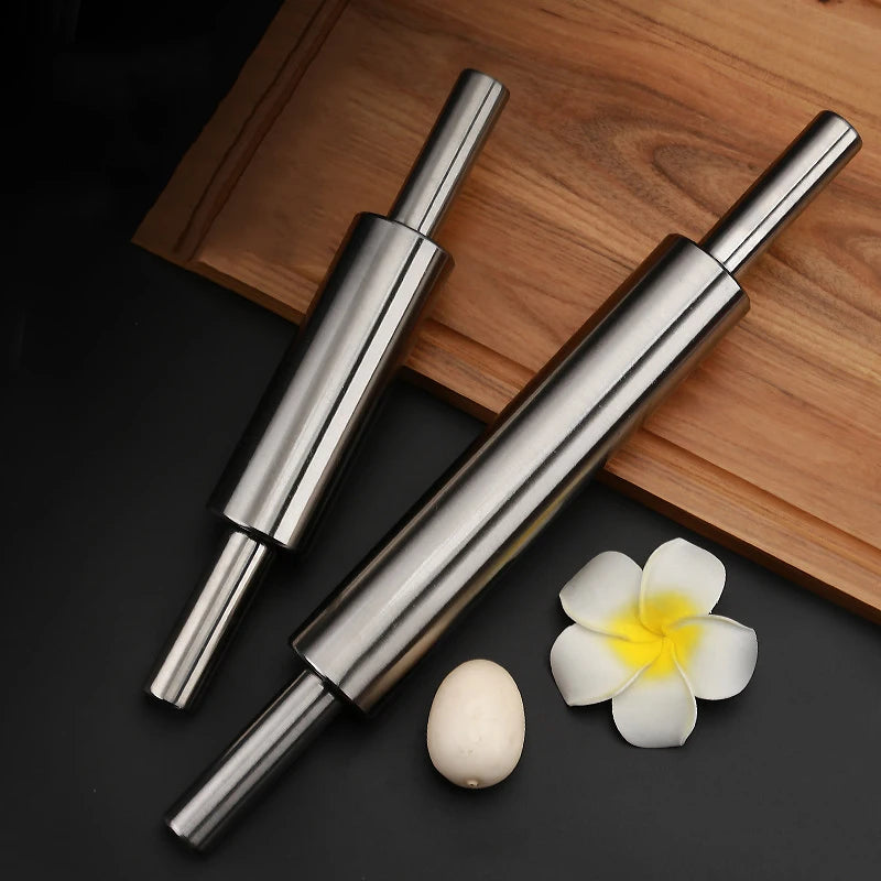 Stainless Steel Rolling Pin Non-stick Pastry Dough Roller