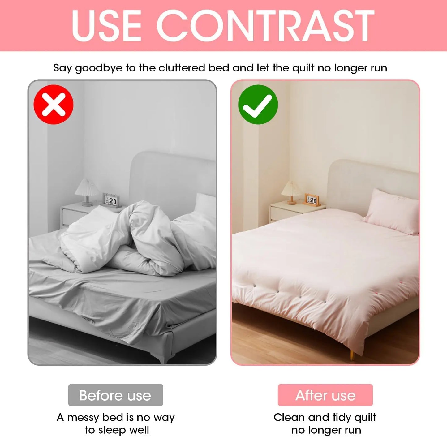 Quilt Fixing Clips Duvet Clips Bedding Holder Fasteners Heart Round Fixing Clips