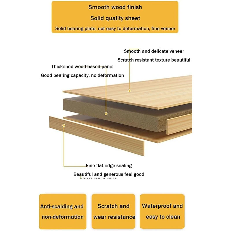 Simple Bedside table Solid Wood Nightstands Double-Layer Night table