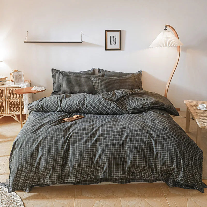 Microfiber Bedding Set Queen Size Duvet Cover for Kids Single Bed