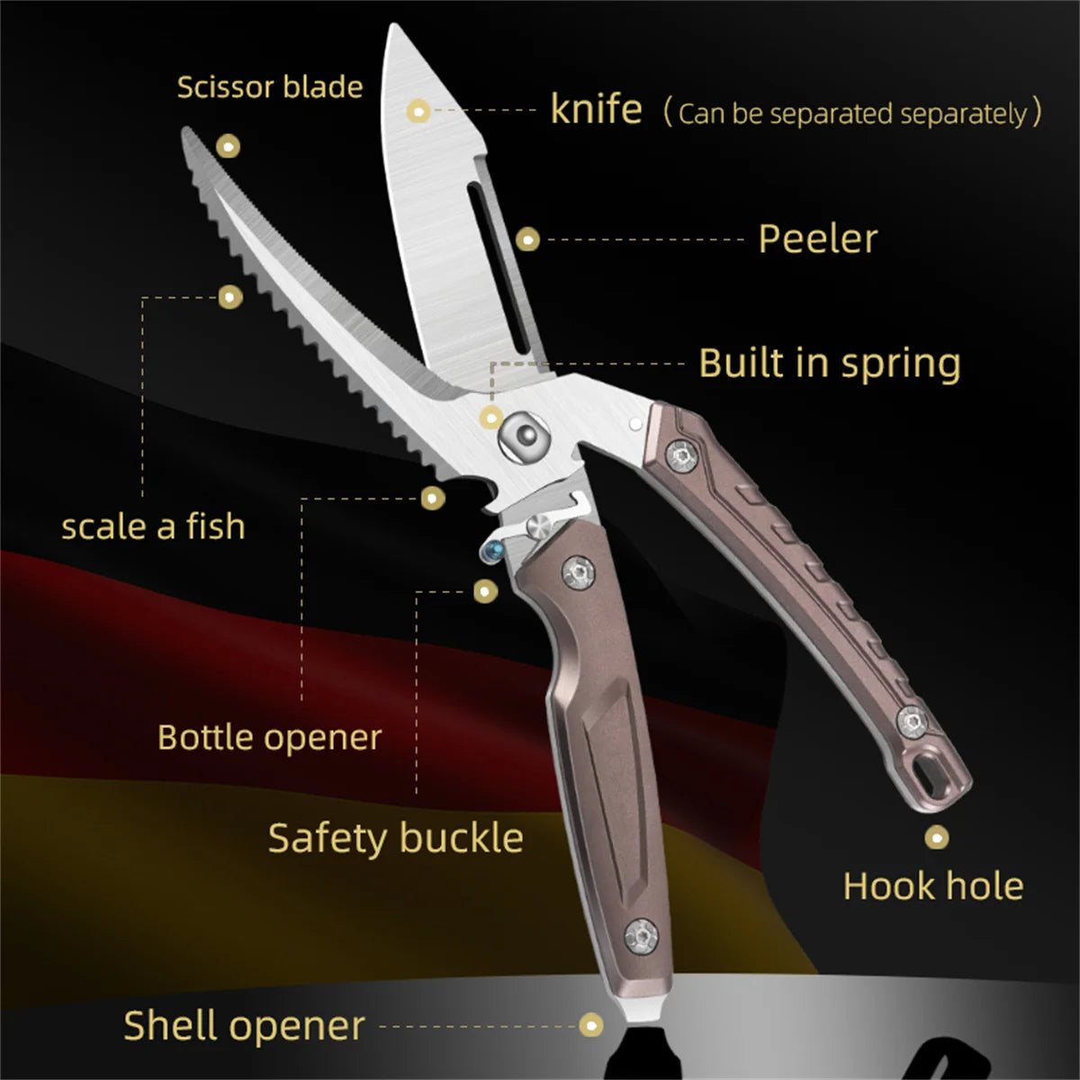 A Must Have Kitchen Shears for Chicken and Meat Cutting - Stainless Food Kitchen Scissors