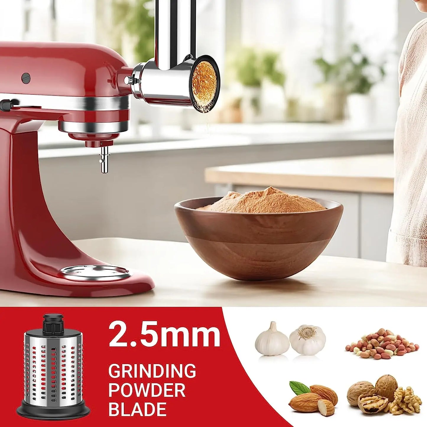 Attachment for KitchenAid Stand Mixers as Vegetable Chopper Accessory-Salad Maker