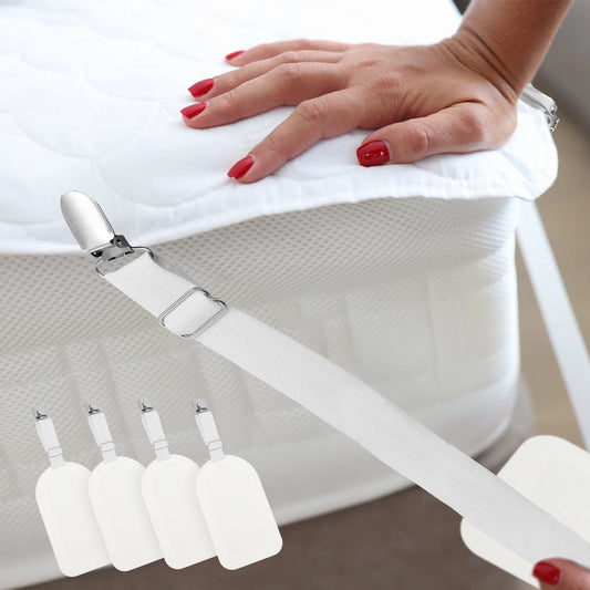 Bed Sheet Straps Adjustable Elastic Length Bed Sheet Holders Mattress Clip