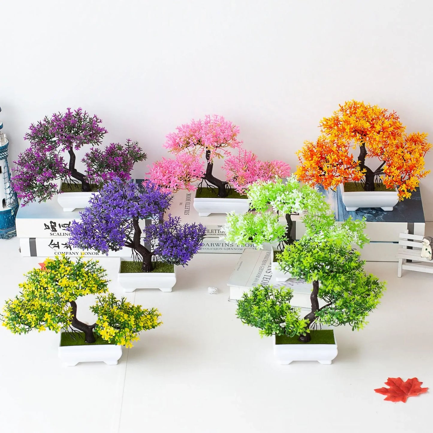 Bonsai Plastic Small Tree Pot Fake Plant Flower Potted Ornaments