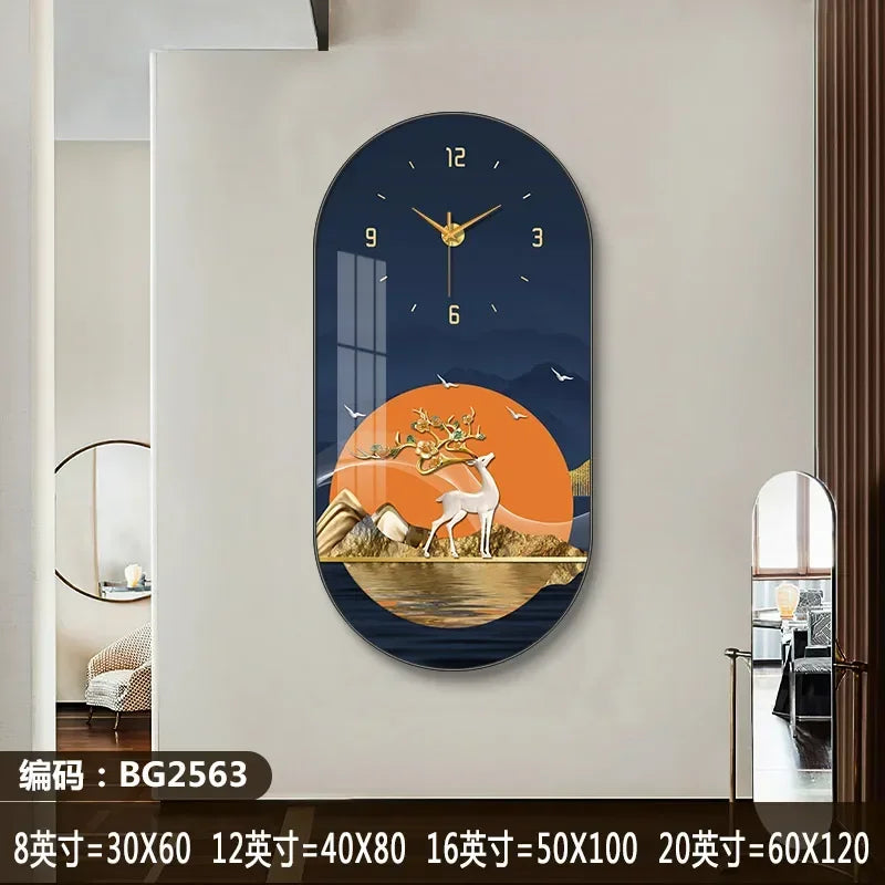 Nordic luxury Wall Clock Living Room Household Fashion Restaurant Decorative