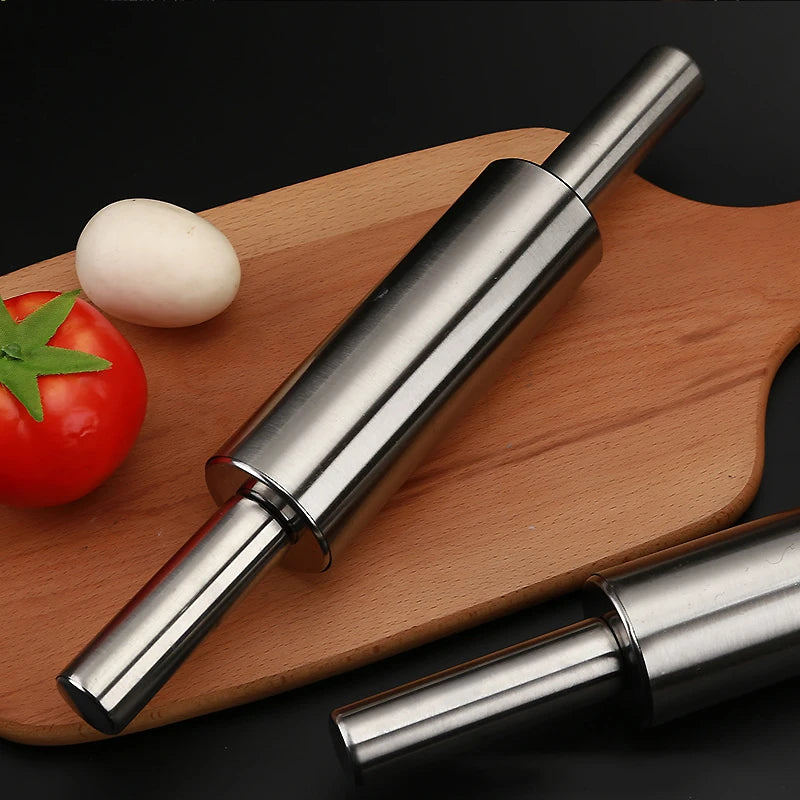 Stainless Steel Rolling Pin Non-stick Pastry Dough Roller