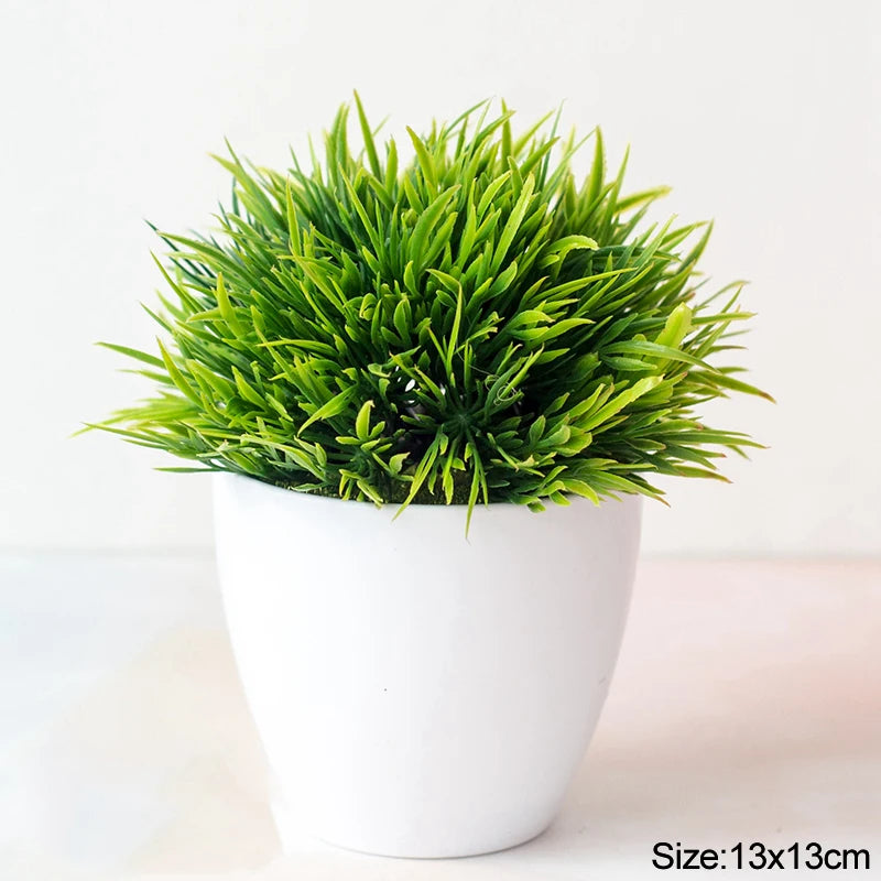 Small Tree Pot Fake Plant Flowers Potted Ornaments For Home