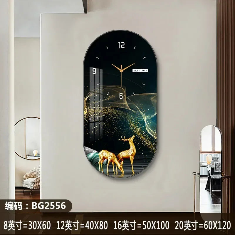 Nordic luxury Wall Clock Living Room Household Fashion Restaurant Decorative