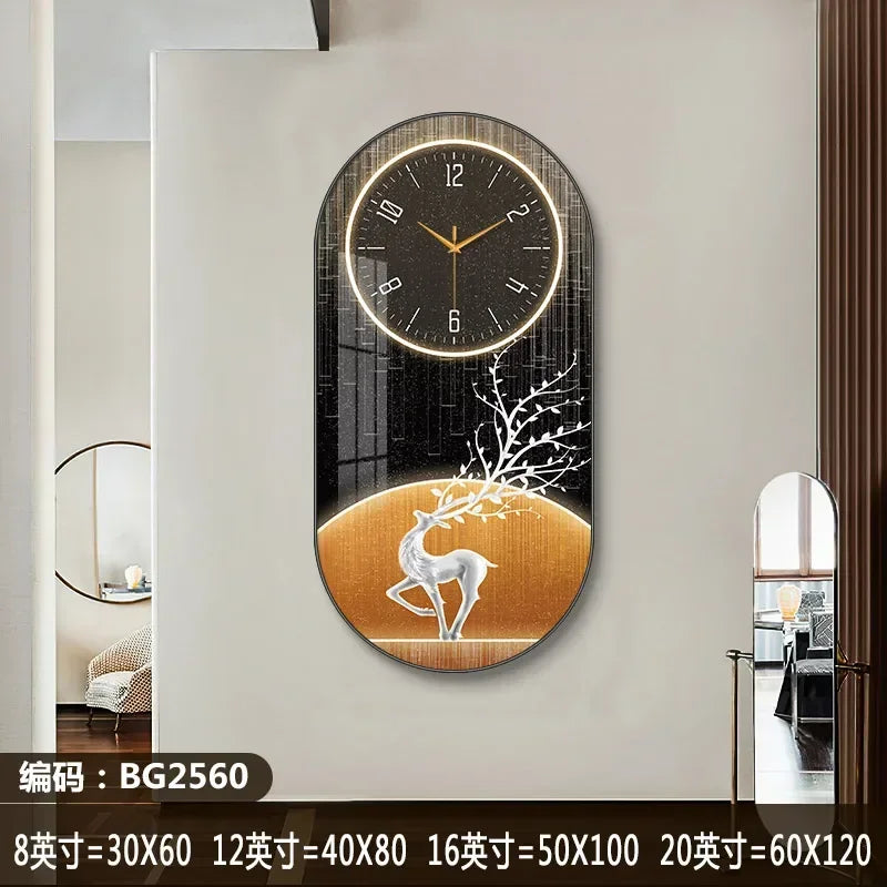 Nordic luxury Wall Clock Living Room Household Fashion Restaurant Decorative