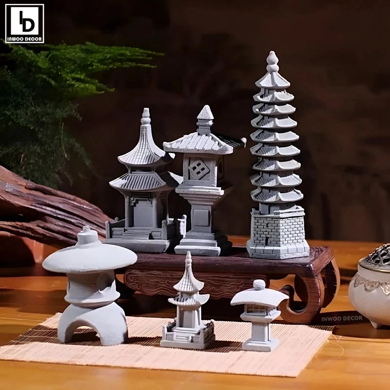 Japanese Garden Bonsai Rockery Lanscaping Home Decor