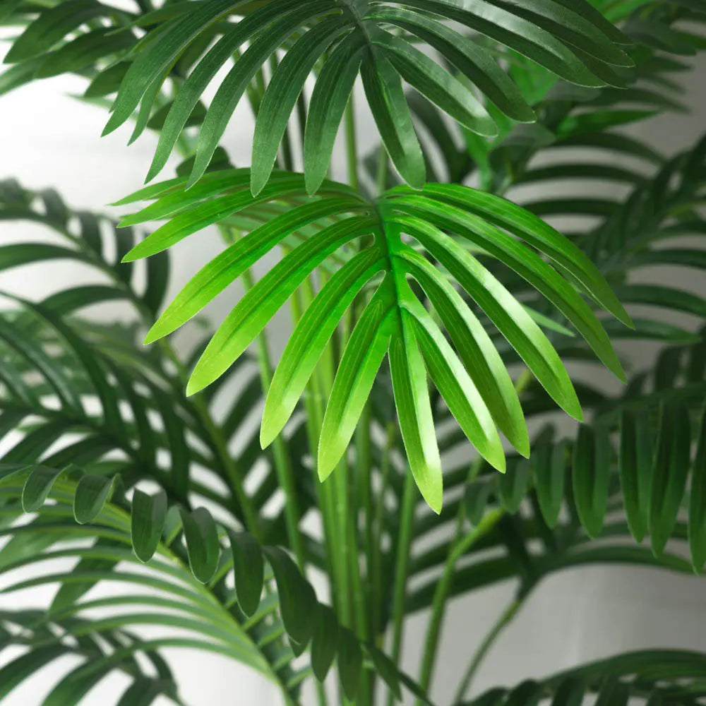 Artificial Palm Tree Tropical Fake Plants Green Plastic Palm Leafs