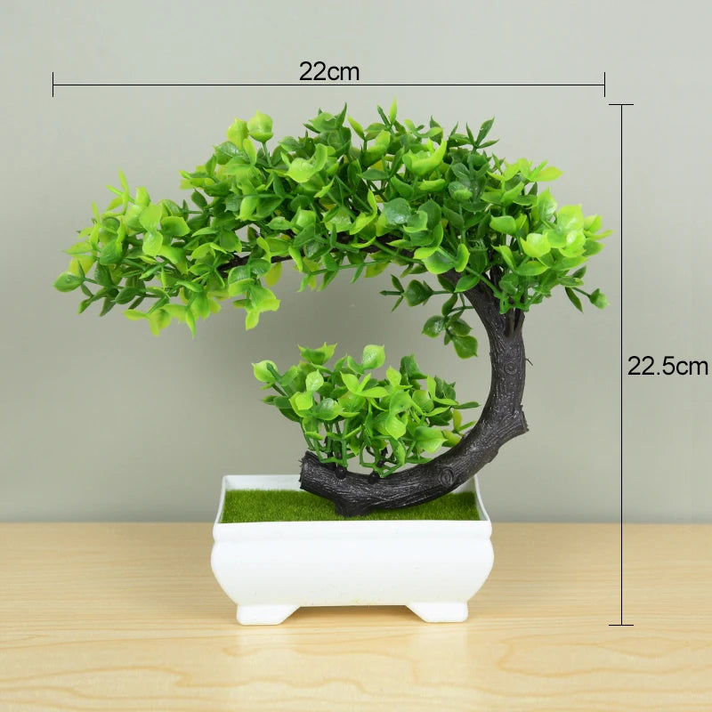 Small Tree Pot Fake Plant Flowers Potted Ornaments For Home
