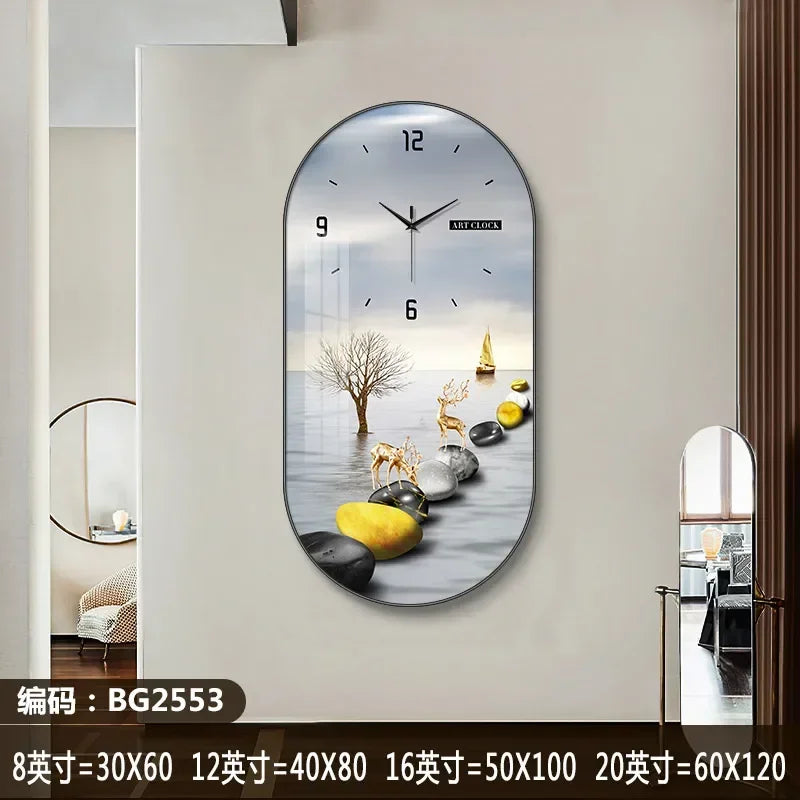Nordic luxury Wall Clock Living Room Household Fashion Restaurant Decorative