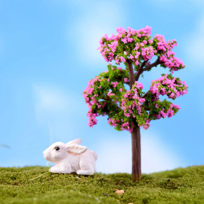Mini Tree Garden Figurines Multi-style Diy Miniature Craft  Plastic