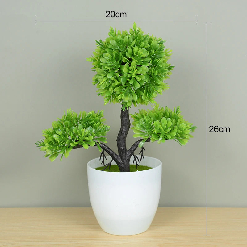 Small Tree Pot Fake Plant Flowers Potted Ornaments For Home