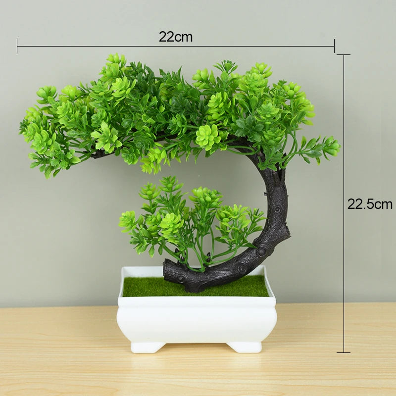 Small Tree Pot Fake Plant Flowers Potted Ornaments For Home