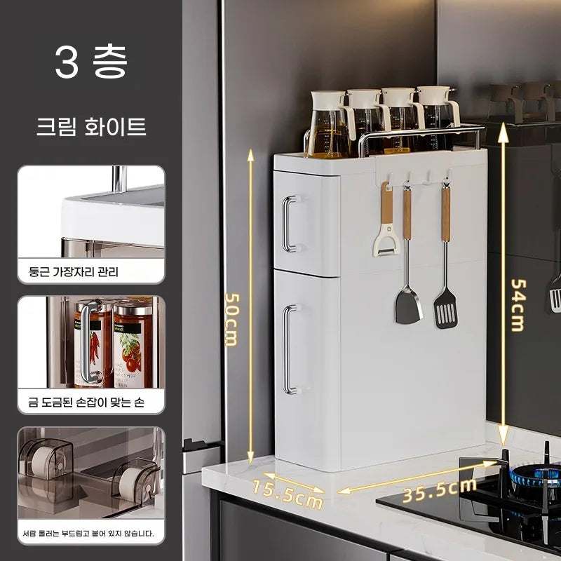 Layer Kitchen Spice Shelves Pull-Out Spice Organizer