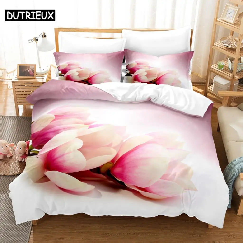 Red Rose Bedding Set Quilt Duvet Cover Comforter Pillow Case