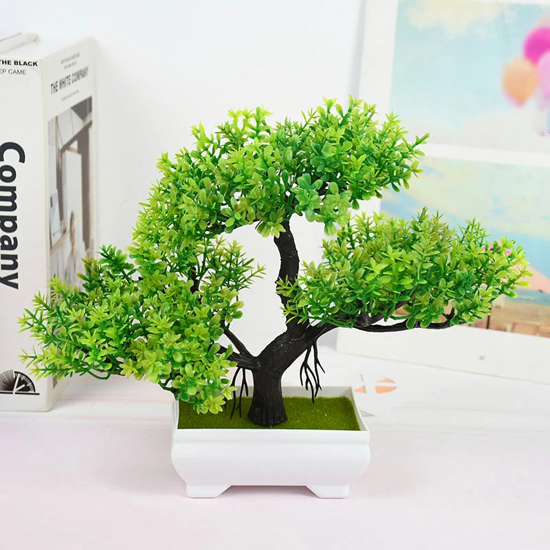 Small Tree Pot Fake Plant Flowers Potted Ornaments For Home